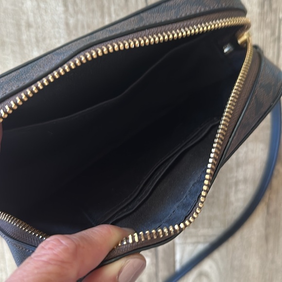 Coach mini camera bag signature canvas gold brown black crossbody shoulder bag - Picture 12 of 17